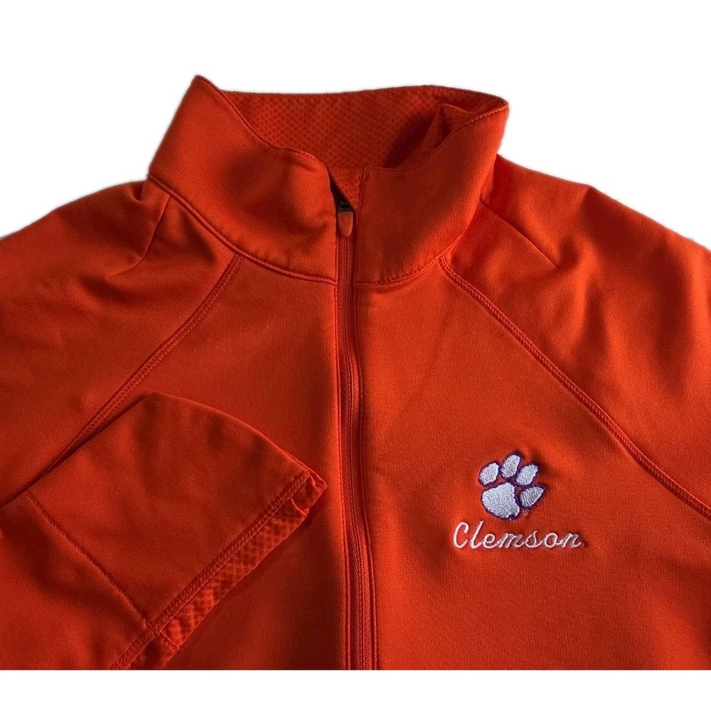 Under Armour Womens 1/4 Zip Cold Gear Size L Orange Clemson University Tigers